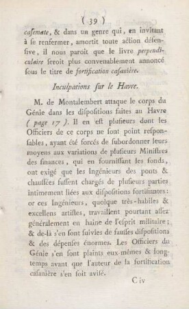 Inculpations sur le Havre