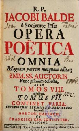 Opera Poetica omnia, 7