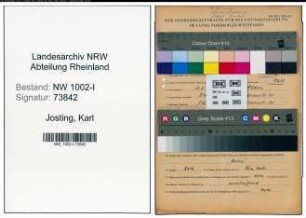 Entnazifizierung Karl Josting , geb. 10.08.1912 (Kaufm.Angest.)