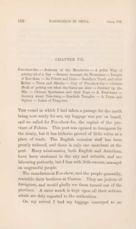Chapter VII. Foo-chow -foo - Jealousy of the Mandarins - A polite way of getting rid of ...