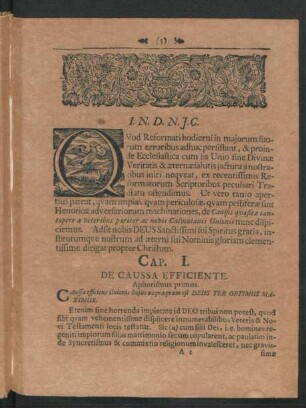 Cap. I. De Caussa Efficiente