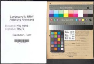 Entnazifizierung Fritz Baumann , geb. 28.01.1912 (Angestellter)