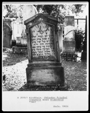 Grabstein für Moses Blumenfeld