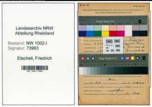 Entnazifizierung Friedrich Etscheit , geb. 08.08.1891 (Ingenieur)