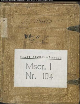 Lagerbuch des Klosters Liesborn