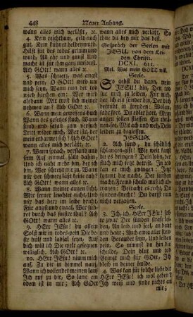 Gespräch der Seelen mit Jesu, von dem Leiden Christi.
