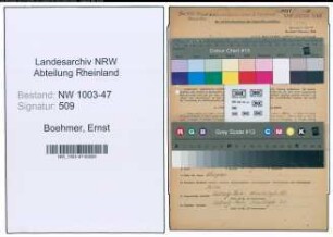 Entnazifizierung Ernst Boehmer , geb. 21.06.1898 (Prokurist)
