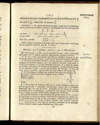 Mémoire sur la gomme d´olivier;