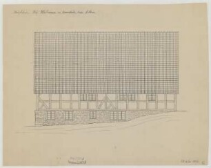 Brenschede (Kreis Arnsberg): Hof Wortmann. Haupthaus (Seitenansicht)