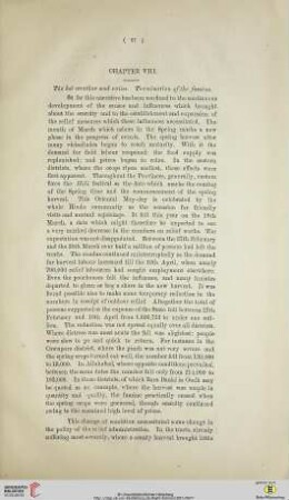 Chapter VIII: The hot weather and rains: termination of the famine