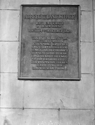 Gedenktafel für Albrecht Daniel Thaer