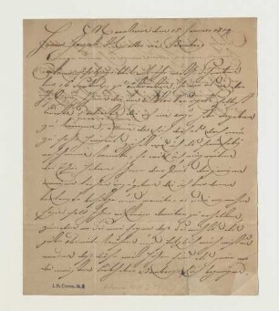 Brief von Artaria et Fontaine (Mannheim) an Joseph Heller