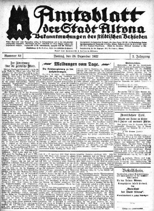 Nummer 52 : Freitag, den 29. Dezember 1922