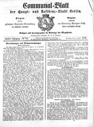 1861,23: No. 23, 9. Juni 1861
