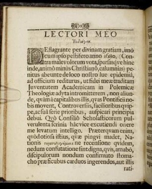 Lectori Meo