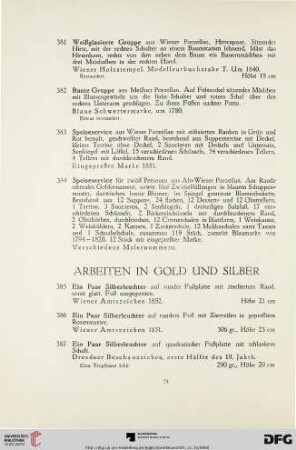 Arbeiten in Gold und Silber (Nr. 385-411b)