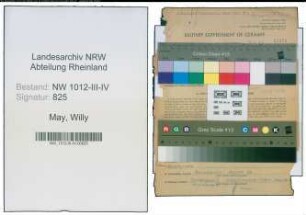 Entnazifizierung Willy May , geb. 20.03.1894 (Polizeibeamter)