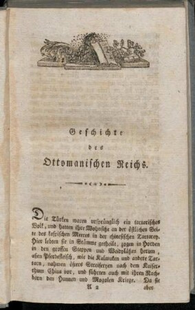 Geschichte des Ottomanischen Reichs.