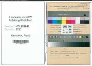 Entnazifizierung Franz Kensbock , geb. 09.05.1922 ()