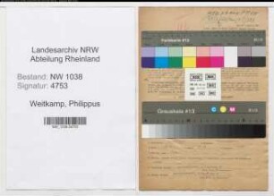 Entnazifizierung Philippus Weitkamp , geb. 10.01.1891 (Postbeamter)