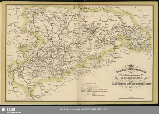 Verwaltungsbereich der Königlichen Generaldirektion der Sächsischen Staatseisenbahnen 1897