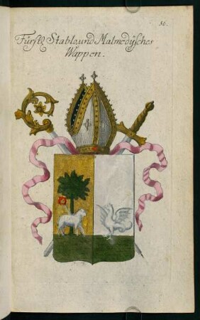 56, Wappen des Abts zu Stablo und Malmedy