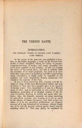 On the Vernon Dante with other dissertations