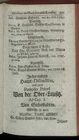 In der andern Haupt- Distinction.