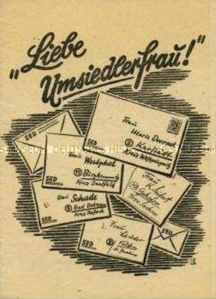 Propagandaschrift der SED zu den Wahlen 1946 mit Ausrichtung auf die Umsiedlerfrauen