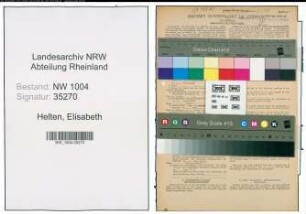 Entnazifizierung Elisabeth Helten , geb. 29.06.1914 (Kaufm.Angestellte)