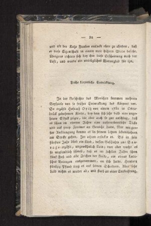 Frühe körperliche Entwicklung.
