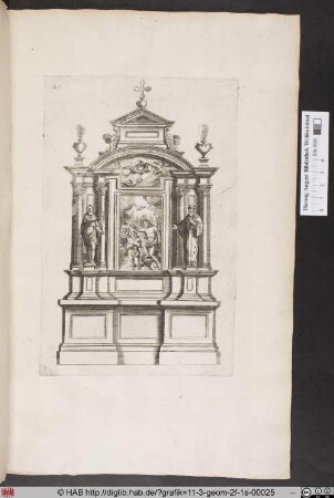 [Altar mit einer Darstellung der Taufe Christi]
