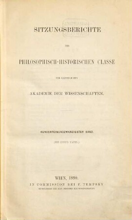Sitzungsberichte. 121. 1890