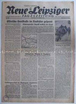 "Neue Leipziger Tageszeitung" u.a. zum Kriegsverlauf im Kaukasus