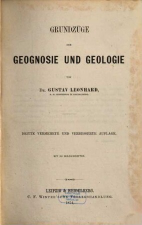 Grundzüge der Geognosie und Geologie