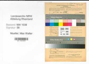 Entnazifizierung Max Walter Mueller , geb. 04.05.1909 (Schlosser)