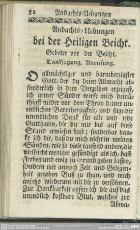 Andachts-Uebungen bei der Heiligen Beicht