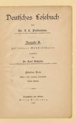 Teil 5 = achtes (und neuntes Schuljahr): [Teil 5 = achtes (und neuntes Schuljahr)]