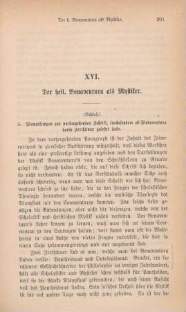301-317 Der heilige Bonaventura als Mystiker : Schluß
