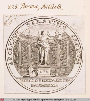 Exlibris der Bibliothek zu Parma