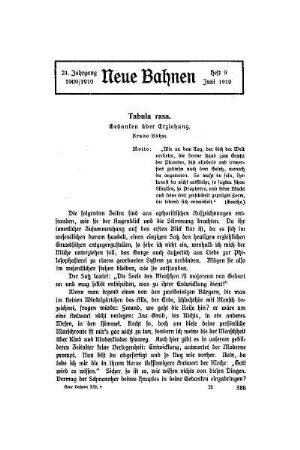 Tabula rasa : Gedanken über Erziehung