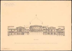 Reichstag, Berlin Zweiter Wettbewerb: Längsschnitt 1:200
