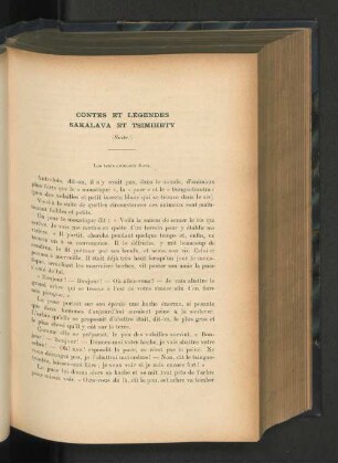 Contes et legendes Sakalava et Tsimihety