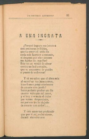 A una ingrata