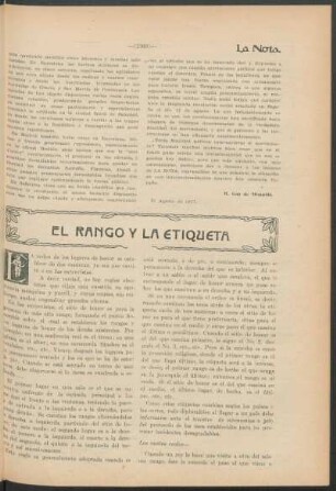 El rango y la etiqueta