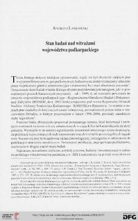 Stan badań nad witrażami województwa podkarpackiego