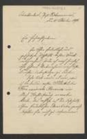 Brief von Georg Mayer an Unbekannt
