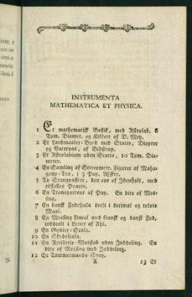 Instrumenta Mathematica Et Physica.