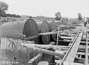 Bau des alten Fuhse-Dükers /Mittellandkanal