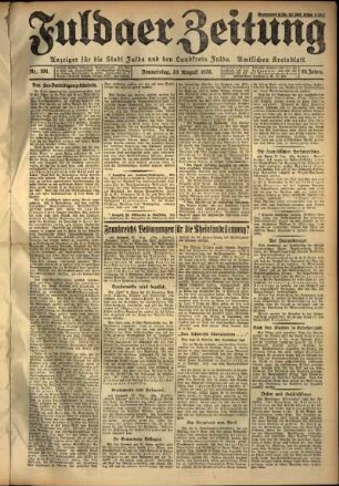 Ausgabe vom Donnerstag, den 23. August 1928.